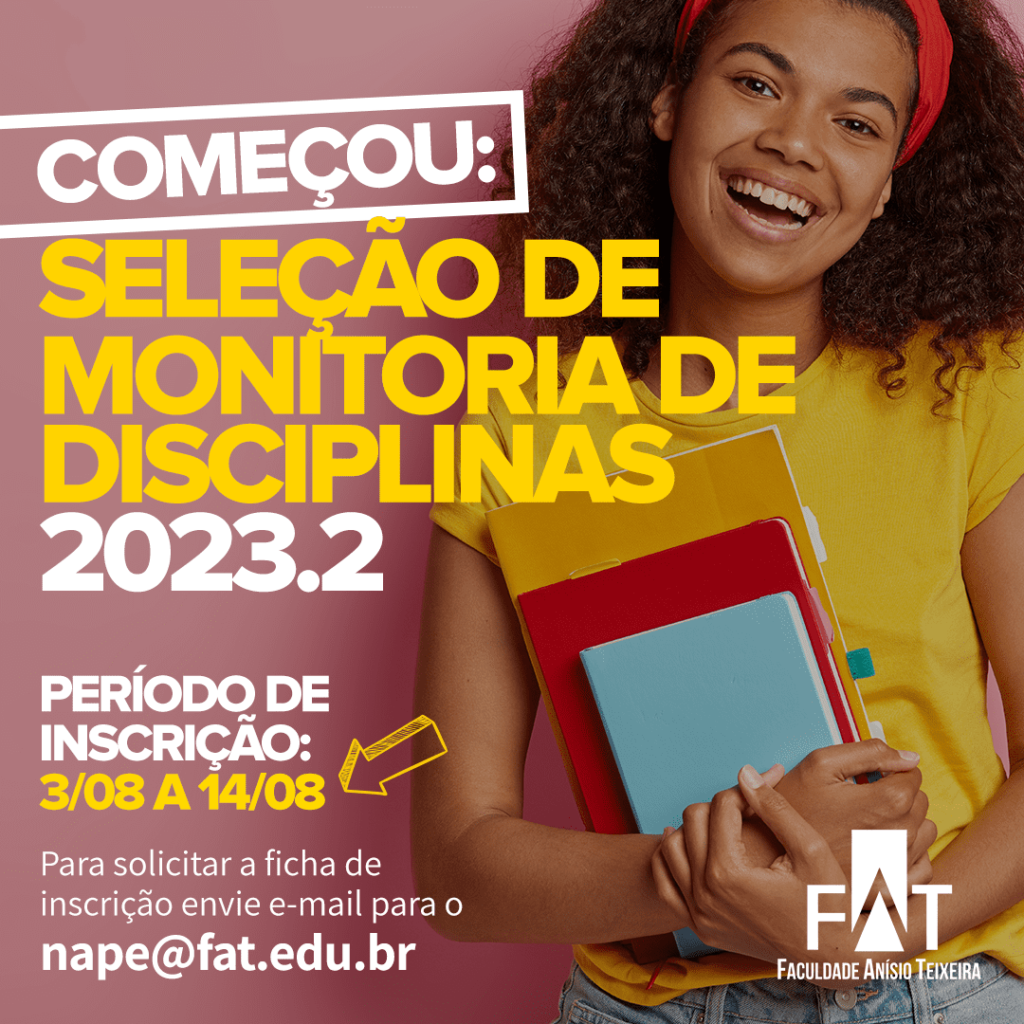 Seleção para Monitoria de Disciplinas 2023.2