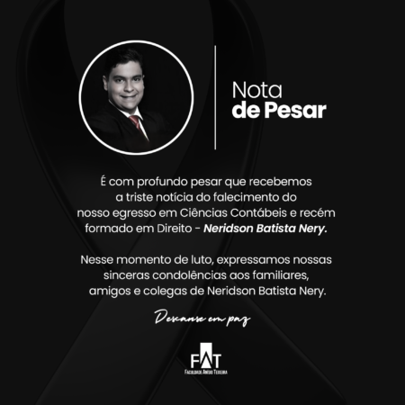 Nota de Pesar: Falecimento de Neridson Batista Nery