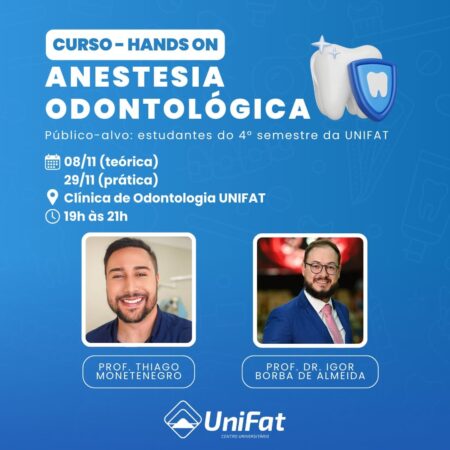 Anestesia Odontológica: Colegiado oferece curso hands-on para alunos do 4º semestre